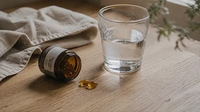 Semaglutide tablets voor gewichtsverlies naast een gevuld glas water